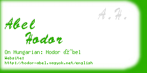 abel hodor business card